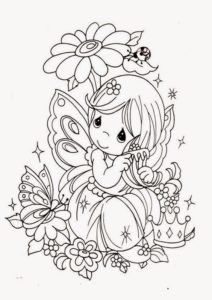 Nenas y Nenes en Primavera, dibujos para Colorear | Bebeazul.top