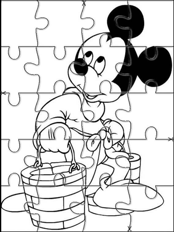 Minnie Y Mickey Mouse Puzzles Para Colorear Y Recortar Bebeazul Top