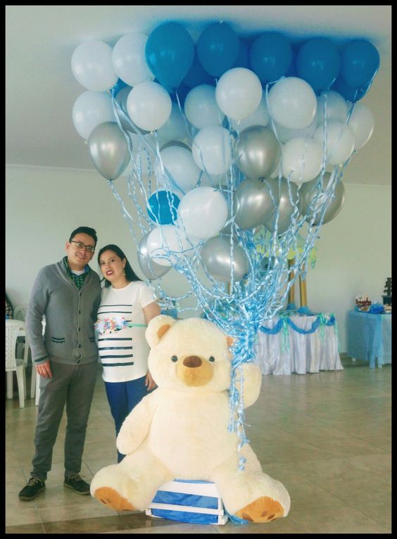 Globos Y Ositos Para Tu Baby Shower Bebeazultop