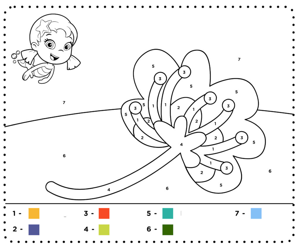 Ficha 10 para pintar con números