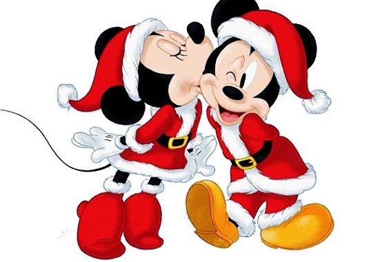 Coloreando fichas de Mickey y Minnie Mouse en Navidad! 