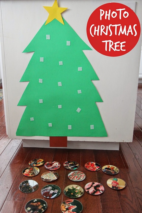 árbol de Navidad para fotos diy