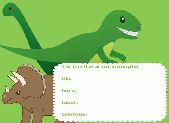 dinosaurios para cumpleaños