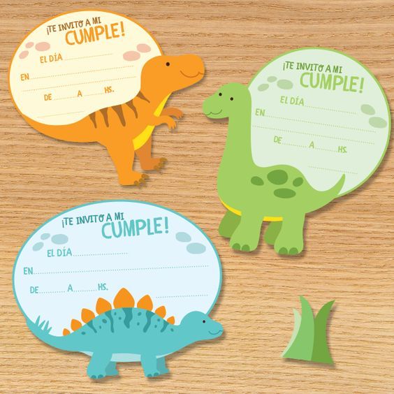 Invitaciones de Cumpleaños de Dinosaurios