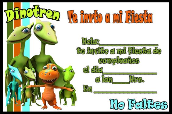 Invitaciones de Cumpleaños de Dinosaurios