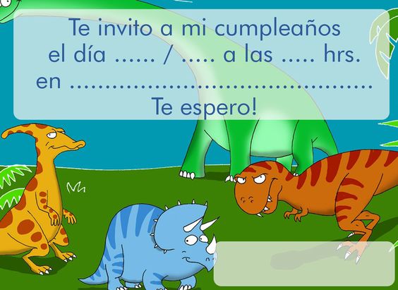 dinosaurios para cumpleaños