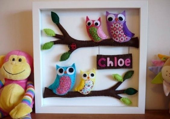 decoración para bebés con búhos