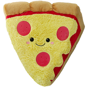 Para niños, cojín con forma de pizza