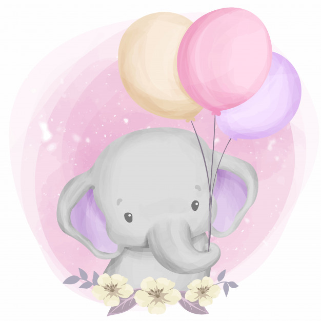 20 Ilustraciones infantiles imprimibles - Elefantes y Ballenas
