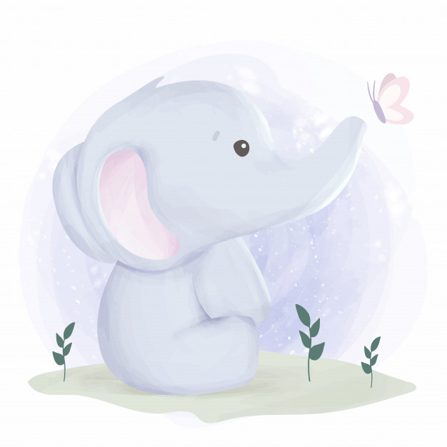 20 Ilustraciones infantiles imprimibles - Elefantes y Ballenas
