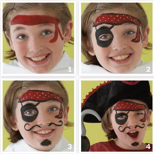 maquillaje infantil de pirata