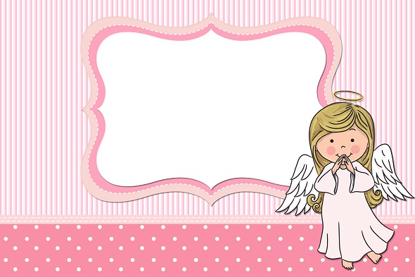 Invitaciones de angelitos para su Bautizo