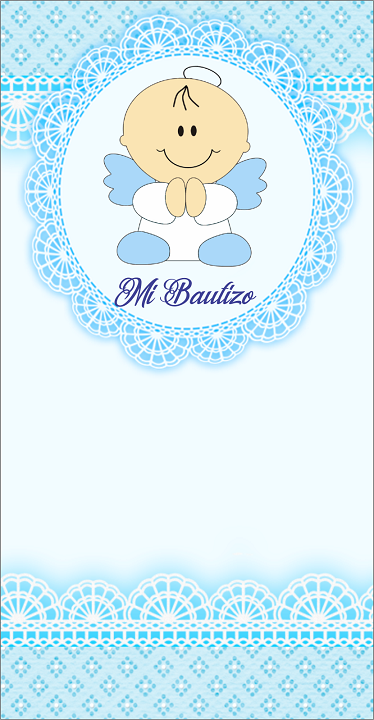 Invitaciones de angelitos para su Bautizo